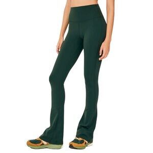Splits59 Raquel High Waist Supplex Flare, Military Green, Sz. S